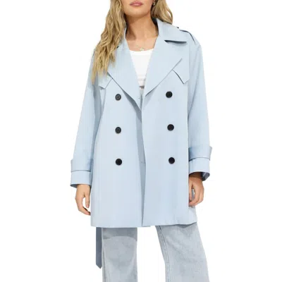 Belle & Bloom Whispers Of Verona Trench Coat In Blue