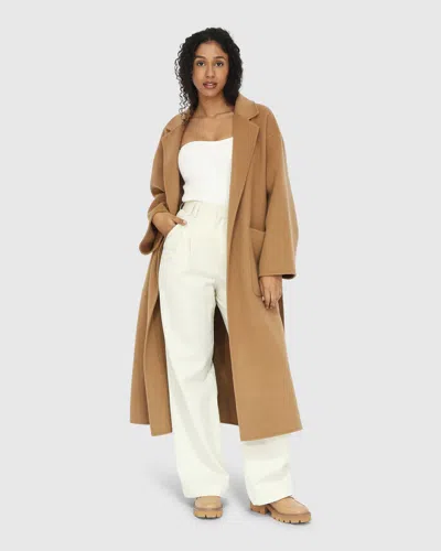 Belle & Bloom Wide Awake Split Hem Overcoat In Transparent