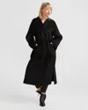 Belle & Bloom Wide Awake Split Hem Overcoat In Black
