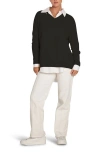 Belle & Bloom Wonder Of You Cashmere Blend Oversized Jumper In Black