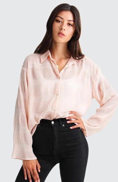 BELLE & BLOOM BELLE & BLOOM YOKO SHIRRED CHIFFON BLOUSE