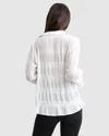Belle & Bloom Yoko Shirred Chiffon Blouse In White