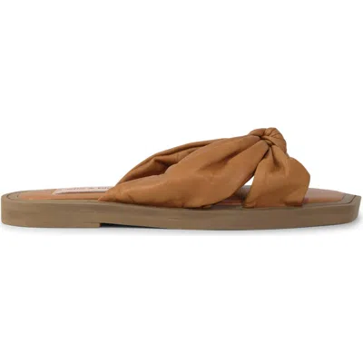 Belle & Bloom You & I Knot Detail Slides In Brown