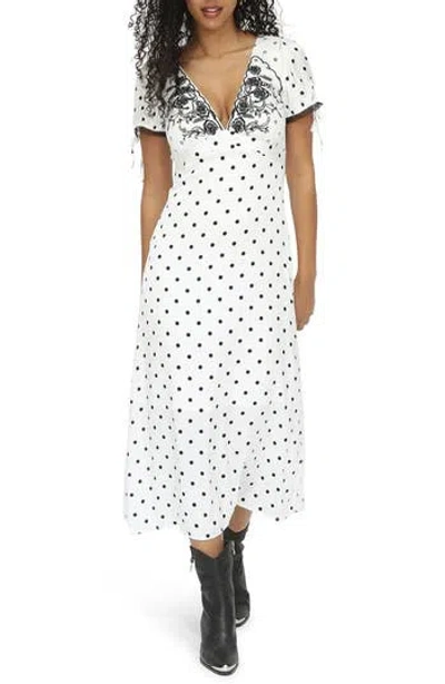 Belle & Bloom You And I Polka Dot Midi Dress