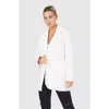 Belle & Bloom Young Blood Frayed Edge Blazer In Cream
