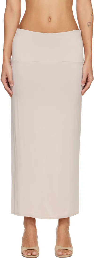 Belle Anna Beige Sycamore Maxi Skirt In Brown