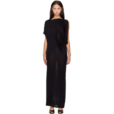 Belle Anna Black Ornament Maxi Dress