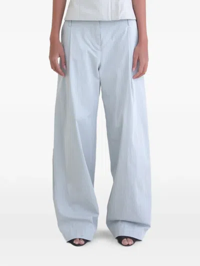 Belle Anna Bolinas Pleated Trousers In Blue