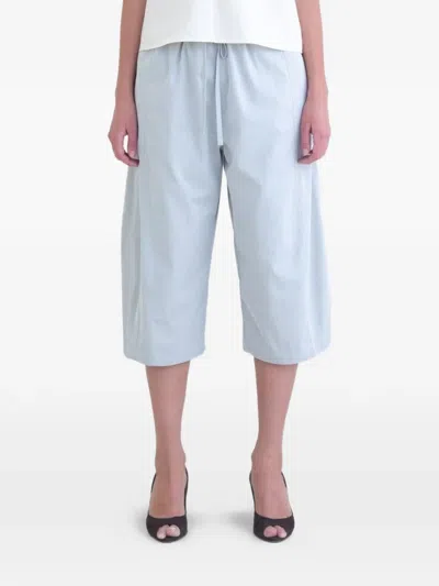 Belle Anna Breezy Drawstring Wide-leg Shorts In Blue