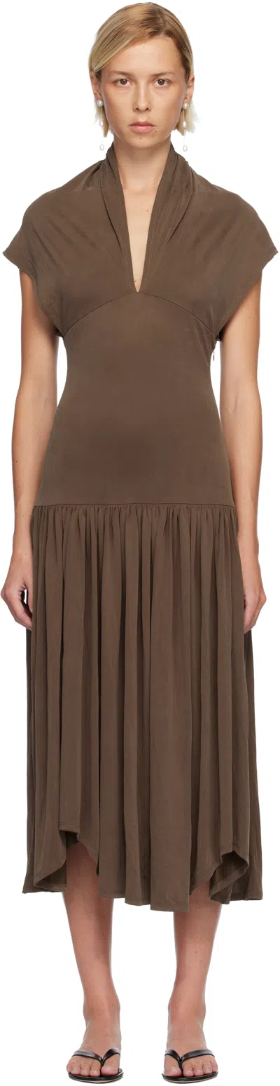 Belle Anna Brown Twyla Midi Dress