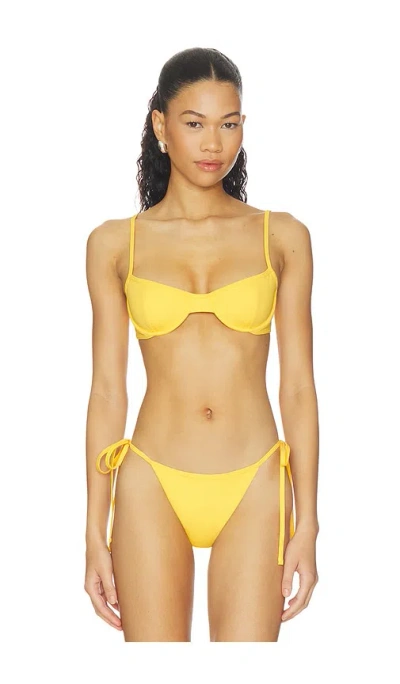 Belle Anna Deniz Bikini Top In Yellow