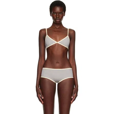 Belle Anna Gray Ophelia Bikini Top In White