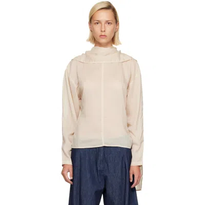 Belle Anna Off-white Stream Blouse In Neutral