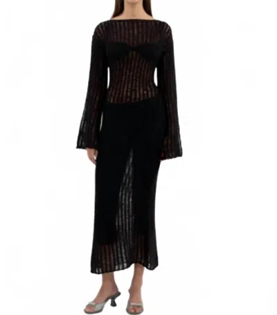 Belle Anna Polilla Sheer Dress In Black