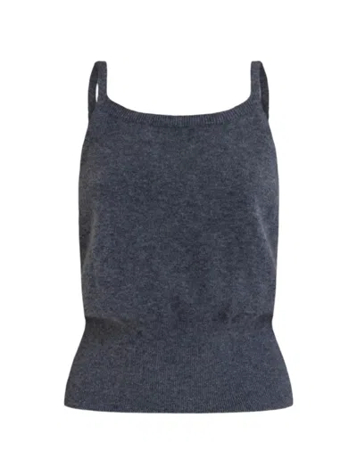 Belle Anna Terrace Cashmere-blend Top In Gray