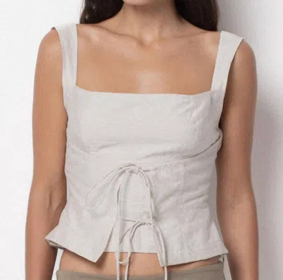 Belle Anna Una Sleeveless Blouse In Grey In Gray