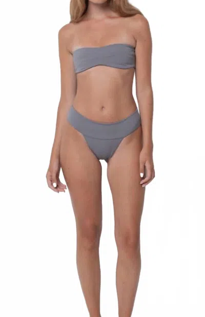 Belle Anna Women's Lora Bikini Bottom In Stone Grey In Black