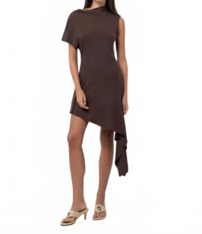 Belle Anna Women's Plume Dress In Brown