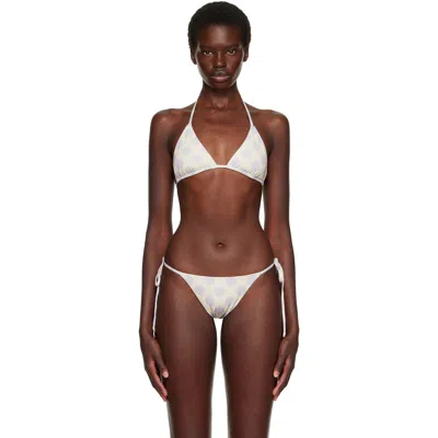 Belle Anna Yellow Estelle Bikini Top In White