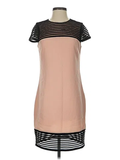 Pre-owned Belle Badgley Mischka Casual Dress In Tan