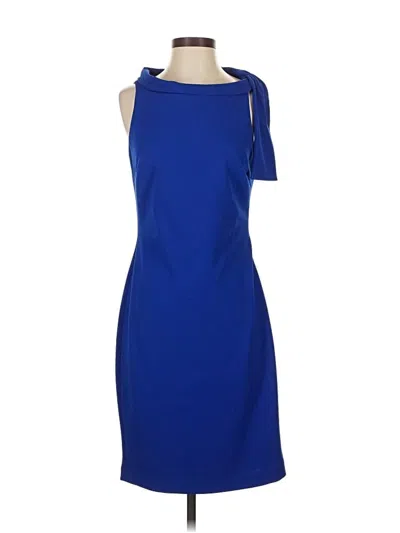 Pre-owned Belle Badgley Mischka Cocktail Dress In Blue
