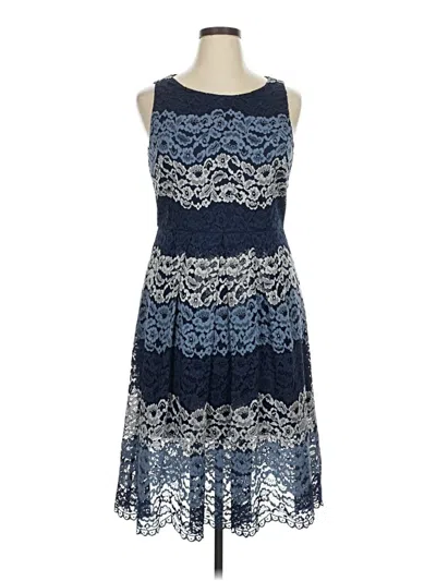 Pre-owned Belle Badgley Mischka Cocktail Dress In Blue