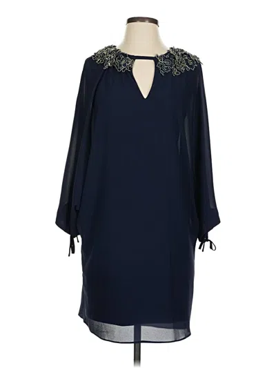 Pre-owned Belle Badgley Mischka Cocktail Dress In Blue
