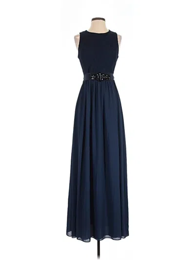 Pre-owned Belle Badgley Mischka Cocktail Dress In Blue