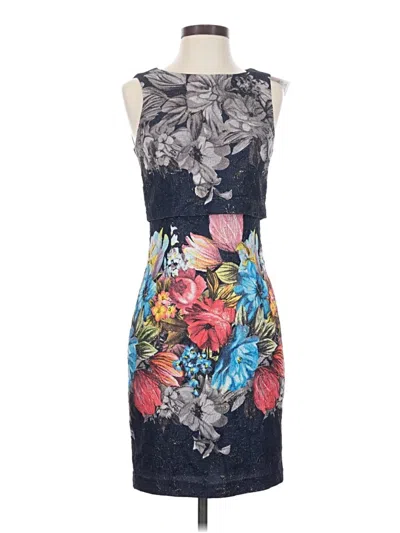 Pre-owned Belle Badgley Mischka Cocktail Dress In Blue