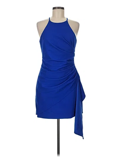 Pre-owned Belle Badgley Mischka Cocktail Dress In Blue