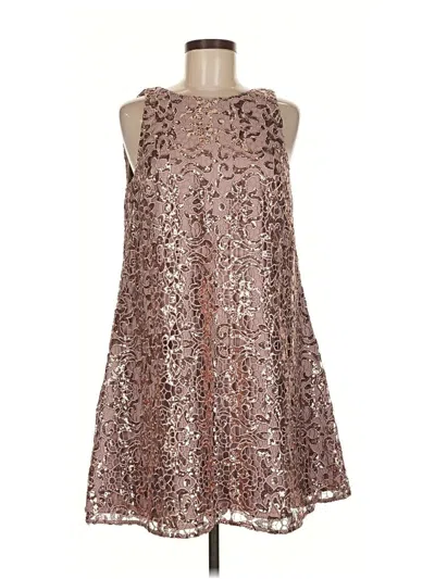 Pre-owned Belle Badgley Mischka Cocktail Dress In Brown