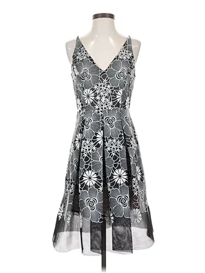Pre-owned Belle Badgley Mischka Cocktail Dress In Gray
