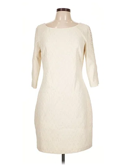Pre-owned Belle Badgley Mischka Cocktail Dress In Ivory
