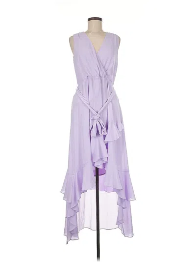 Pre-owned Belle Badgley Mischka Cocktail Dress In Purple