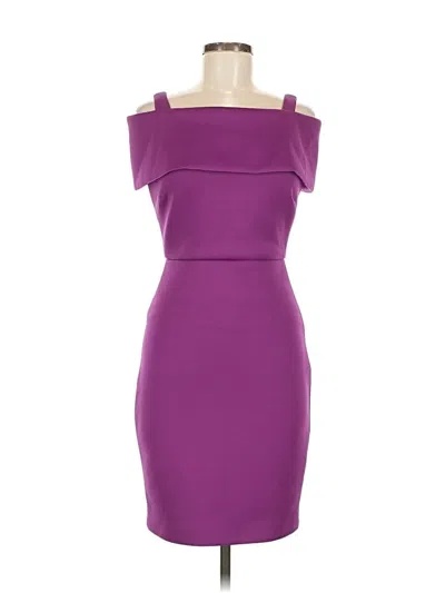 Pre-owned Belle Badgley Mischka Cocktail Dress In Purple