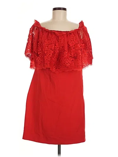 Pre-owned Belle Badgley Mischka Cocktail Dress In Red