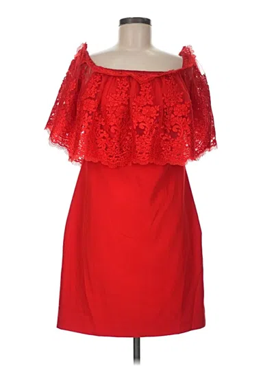 Pre-owned Belle Badgley Mischka Cocktail Dress In Red