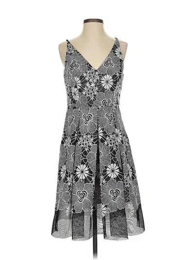 Pre-owned Belle Badgley Mischka Cocktail Dress In Silver