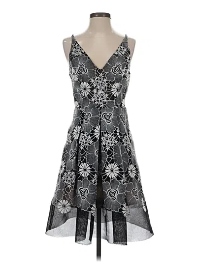 Pre-owned Belle Badgley Mischka Cocktail Dress In Silver
