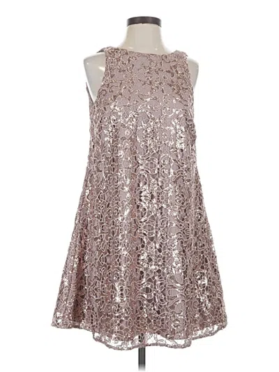 Pre-owned Belle Badgley Mischka Cocktail Dress In Silver