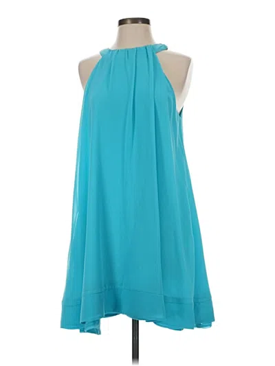Pre-owned Belle Badgley Mischka Cocktail Dress In Teal