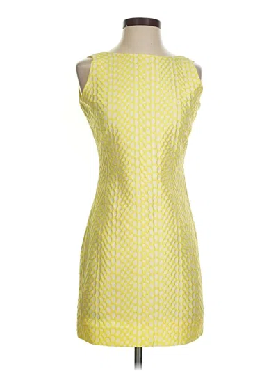 Pre-owned Belle Badgley Mischka Cocktail Dress In Yellow