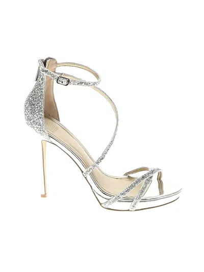 Pre-owned Belle Badgley Mischka Heels In Silver