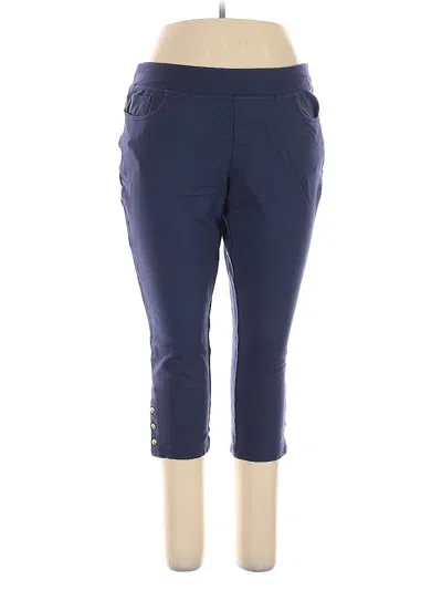 Pre-owned Belle By Kim Gravel Active Pants In Blue