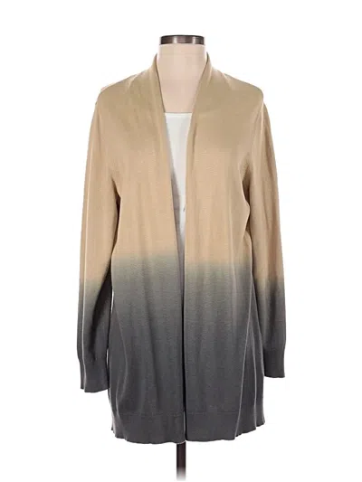 Pre-owned Belle By Kim Gravel Cardigan Sweater In Brown