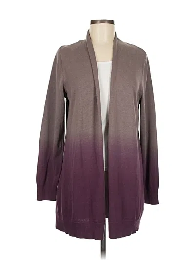 Pre-owned Belle By Kim Gravel Cardigan Sweater In Purple