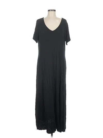 Pre-owned Belle By Kim Gravel Casual Dress In Black