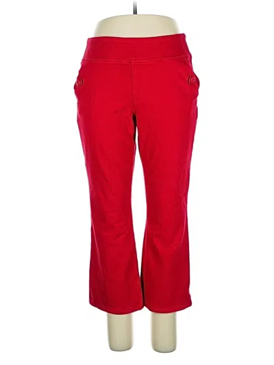 Pre-owned Belle By Kim Gravel Casual Pants In Red