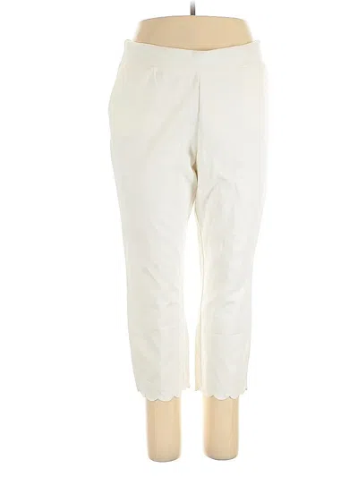 Pre-owned Belle By Kim Gravel Casual Pants In White