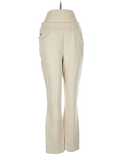 Pre-owned Belle By Kim Gravel Casual Pants In White